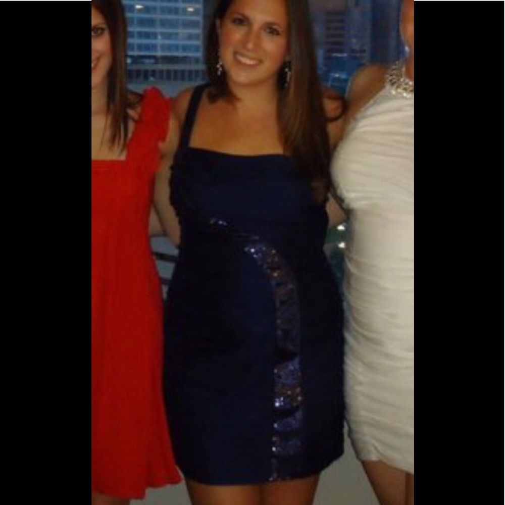 Navy evening dress